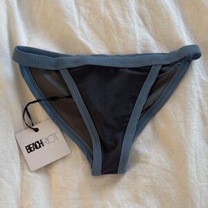 Beach Riot Gray and Blue Bikini Bottoms